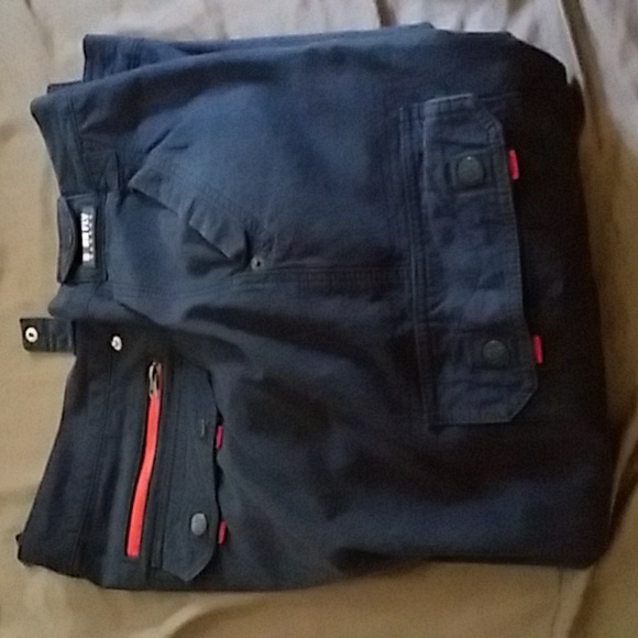 Born Fly red cotton pamts. Zipper/button one of a kind Pants - Picture 2 of 13